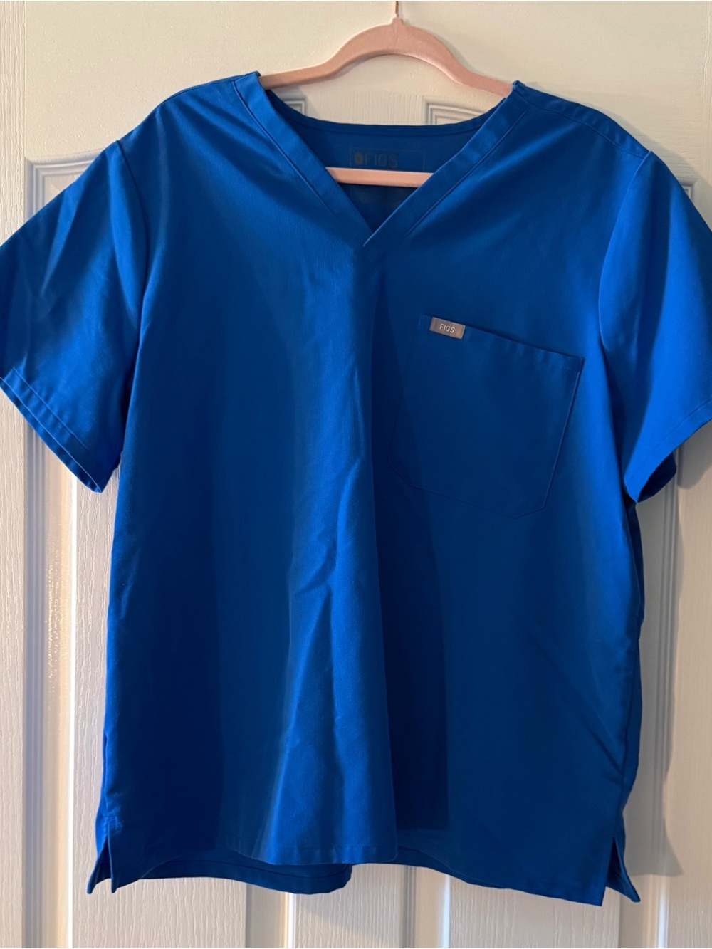 Figs Women's Royal Blue V-Neck Scrub Top